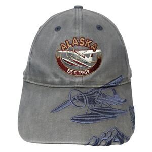Alaska Est. 1959 Slideback Baseball Cap Gray One Size Arctic Circle Enterprises